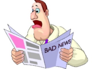 Sticker Custom Preview Image #039981 Business Office Cartoons Reading Bad News