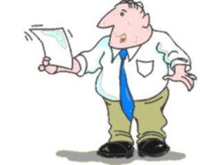 Sticker Custom Preview Image #039984 Business Office Cartoons Reading Document3