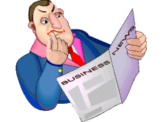 Sticker Custom Preview Image #039987 Business Office Cartoons Reading Paper