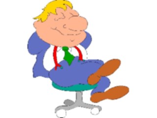 Sticker Custom Preview Image #040002 Business Office Cartoons Relaxed1