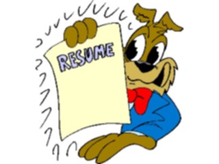 Sticker Custom Preview Image #040018 Business Office Cartoons Resume Dog