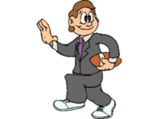 Sticker Custom Preview Image #040033 Business Office Cartoons Runningwiththe Ball1