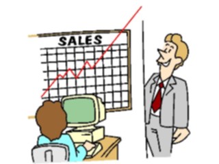 Sticker Custom Preview Image #040039 Business Office Cartoons Sales Chart