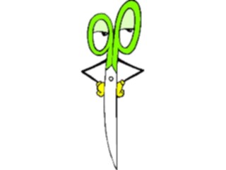 Sticker Custom Preview Image #040068 Business Office Cartoons Scissors Waiting