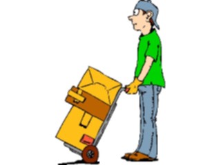 Sticker Custom Preview Image #040073 Business Office Cartoons Shipping Worker