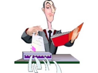 Sticker Custom Preview Image #040078 Business Office Cartoons Shredding Documents