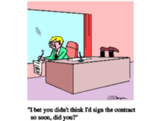 Sticker Custom Preview Image #040081 Business Office Cartoons Signing Contract