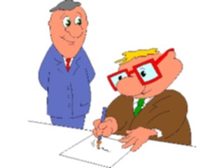 Sticker Custom Preview Image #040082 Business Office Cartoons Signing Deal