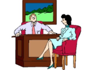 Sticker Custom Preview Image #040084 Business Office Cartoons Sittingat Desk