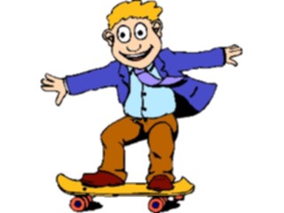 Sticker Custom Preview Image #040087 Business Office Cartoons Skateboardingto Work