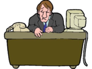 Sticker Custom Preview Image #040093 Business Office Cartoons Sleepingon Job4