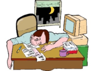 Sticker Custom Preview Image #040094 Business Office Cartoons Sleepingon Job5