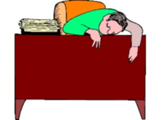 Sticker Custom Preview Image #040096 Business Office Cartoons Sleepingon Job7