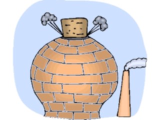 Sticker Custom Preview Image #040100 Business Office Cartoons Smokestack Corked