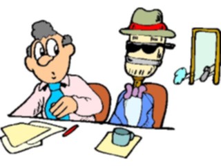 Sticker Custom Preview Image #040102 Business Office Cartoons Sneaking Out