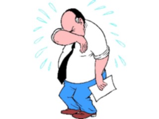 Sticker Custom Preview Image #040103 Business Office Cartoons Sobbing Man1