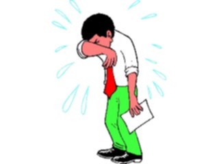 Sticker Custom Preview Image #040105 Business Office Cartoons Sobbing Man3