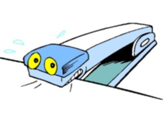 Sticker Custom Preview Image #040136 Business Office Cartoons Stapler Crunching