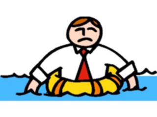 Sticker Custom Preview Image #040142 Business Office Cartoons Staying Afloat