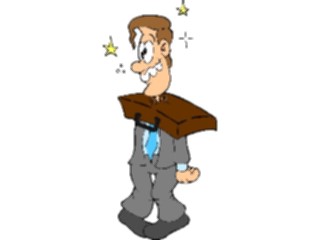 Sticker Custom Preview Image #040155 Business Office Cartoons Struckby Briefcase