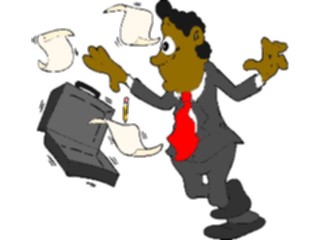 Sticker Custom Preview Image #040162 Business Office Cartoons Stumblingwith Briefcase