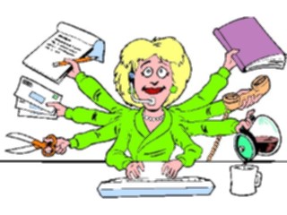 Sticker Custom Preview Image #040174 Business Office Cartoons Super Secretary