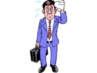 Sticker Custom Preview Image #040179 Business Office Cartoons Sweating Man1