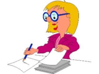 Sticker Custom Preview Image #040189 Business Office Cartoons Taking Notes1