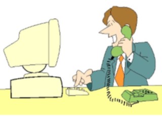 Sticker Custom Preview Image #040211 Business Office Cartoons Telesales1