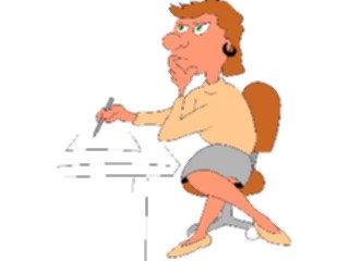 Sticker Custom Preview Image #040224 Business Office Cartoons Thinking4