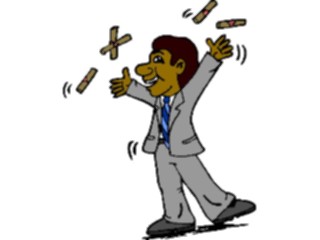 Sticker Custom Preview Image #040233 Business Office Cartoons Throwing Cigars