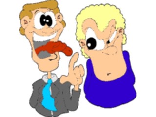 Sticker Custom Preview Image #040254 Business Office Cartoons Tongue Tied