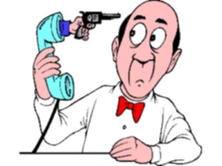 Sticker Custom Preview Image #040286 Business Office Cartoons Unhappy Caller