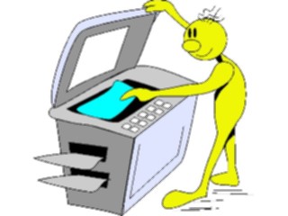 Sticker Custom Preview Image #040292 Business Office Cartoons Using Copier