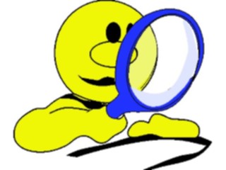 Sticker Custom Preview Image #040293 Business Office Cartoons Using Magnifying Glass