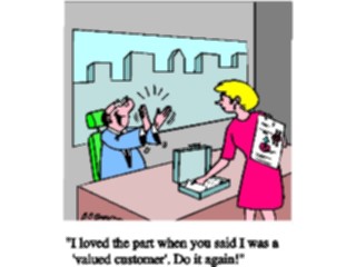 Sticker Custom Preview Image #040295 Business Office Cartoons Valued Customer