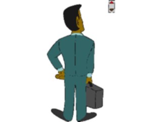 Sticker Custom Preview Image #040304 Business Office Cartoons Waitingfor Elevator