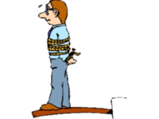 Sticker Custom Preview Image #040308 Business Office Cartoons Walkingthe Plank