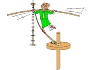 Sticker Custom Preview Image #040311 Business Office Cartoons Walkingthe Tightrope3