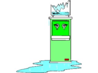 Sticker Custom Preview Image #040319 Business Office Cartoons Water Cooler Broken