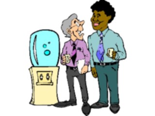 Sticker Custom Preview Image #040322 Business Office Cartoons Water Cooler Encounter3