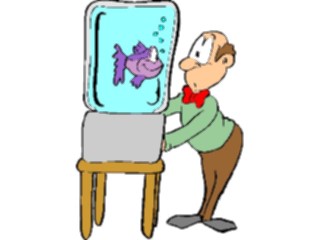 Sticker Custom Preview Image #040324 Business Office Cartoons Water Cooler Fish2