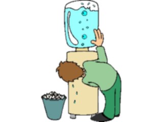 Sticker Custom Preview Image #040328 Business Office Cartoons Water Cooler No Cups