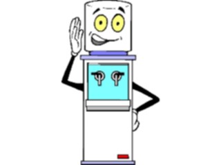 Sticker Custom Preview Image #040333 Business Office Cartoons Water Cooler Waving