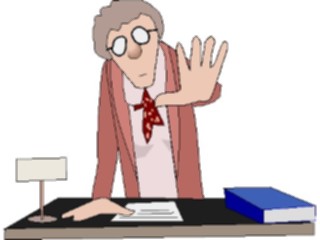 Sticker Custom Preview Image #040351 Business Office Cartoons Womanat Desk4