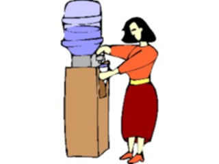 Sticker Custom Preview Image #040356 Business Office Cartoons Womanat Water Cooler1