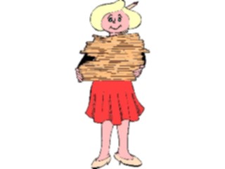 Sticker Custom Preview Image #040360 Business Office Cartoons Woman Carrying Papers2