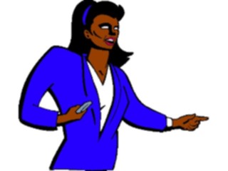 Sticker Custom Preview Image #040364 Business Office Cartoons Woman Pointing1