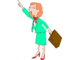 Sticker Custom Preview Image #040367 Business Office Cartoons Womanwith Briefcase1