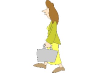 Sticker Custom Preview Image #040369 Business Office Cartoons Womanwith Briefcase3